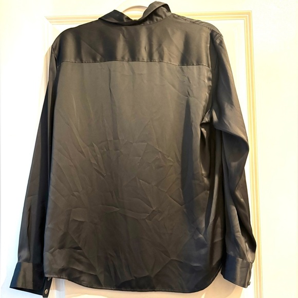 J. Crew Dark Gray/black Metallic Button Down - Picture 2 of 5